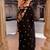 Black embroidered crepe sharara set