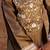 Brown embroidered tissue kurta set