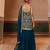 Green embroidered crepe sharara set