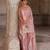 Pink embroidered tissue sharara set