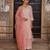 Pink embroidered silk kurta set
