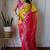 Multi Color Embroidered Georgette Saree