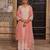 Pink embroidered silk kurta set
