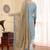 Grey thread embroidered faux georgette pakistani suit