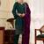 Green  embroidered faux georgette pakistani suit
