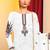 Whit embroidered faux georgette pakistani suit