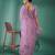 Pink Color Embroidered Organza Silk Blend Saree
