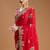 Red Color Embroidered Rangoli Silk Blend Saree