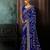 Blue luxury bridal saree for wedding | fancy fabric saree with hand embroidery & designer blouse