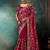 Maroon luxury bridal saree for wedding | fancy fabric saree with hand embroidery & designer blouse