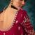 Maroon luxury bridal saree for wedding | fancy fabric saree with hand embroidery & designer blouse