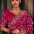 Pink luxury bridal saree for wedding | fancy fabric saree with hand embroidery & designer blouse