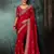 Red luxury bridal saree for wedding | fancy fabric saree with hand embroidery & designer blouse