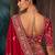 Red luxury bridal saree for wedding | fancy fabric saree with hand embroidery & designer blouse