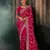 Rani pink luxury bridal saree for wedding | fancy fabric saree with hand embroidery & designer blouse