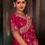 Rani pink luxury bridal saree for wedding | fancy fabric saree with hand embroidery & designer blouse