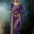 Purple luxury bridal saree for wedding | fancy fabric saree with hand embroidery & designer blouse