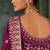 Wine luxury bridal saree for wedding | fancy fabric saree with hand embroidery & designer blouse