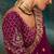 Wine luxury bridal saree for wedding | fancy fabric saree with hand embroidery & designer blouse
