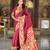 cofee faux banarasi silk blend saree with paithani rich weaved pallu and blouse