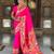 rani pink  faux banarasi silk blend saree with paithani rich weaved pallu and blouse