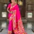 rani pink  faux banarasi silk blend saree with paithani rich weaved pallu and blouse