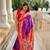 Purple Silk Blend Saree With Paithani Weaved Pallu And Blouse