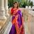Purple Silk Blend Saree With Paithani Weaved Pallu And Blouse