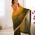Women multicolor chinon silk saree