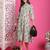 Beige & grey women's pure cotton jaipuri printed western dress