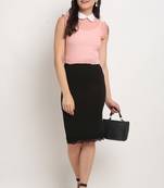 Light pink poly georgette women's top