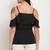 Black poly georgette women's top