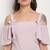 Light purple poly georgette women's top