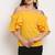 Yellow poly georgette women's top