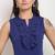 Royal blue poly georgette women's top
