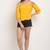 Yellow poly georgette women's top