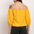 Yellow poly georgette women's top