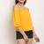 Yellow poly georgette women's top
