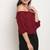 Wine poly georgette women's top