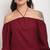 Wine poly georgette women's top