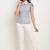 Grey poly georgette women's top