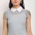 Grey poly georgette women's top