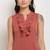 Orange pink poly georgette women's top