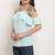 Light blue poly georgette women's top