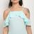 Light blue poly georgette women's top