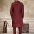 Maroon pure viscos with embroidery and sequence work indowestern collections