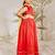 girls traditional red silk lehenga set with thread embroidery 