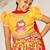 mustard & red girls lehenga set 