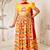 mustard & red girls lehenga set 