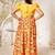 mustard & red girls lehenga set 